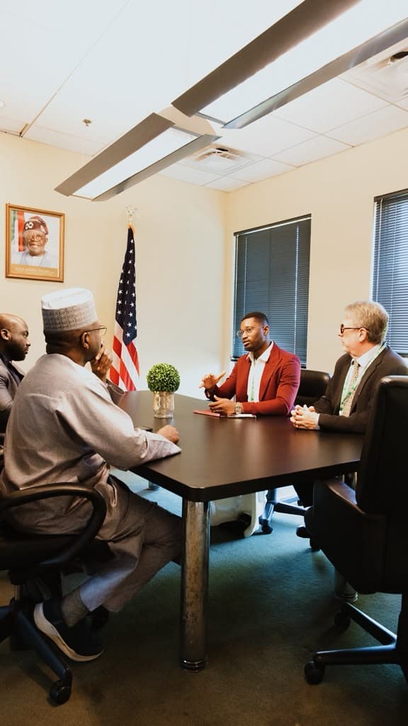 Jehoshua Otuya & Todd Clark visit Ambassador Lateef Kayode Are photo 1